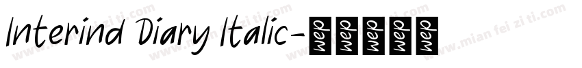 Interind Diary Italic字体转换